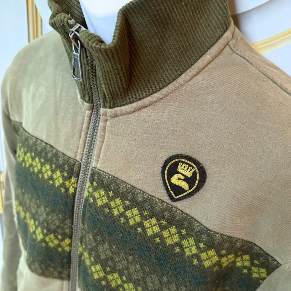 Sixty Brand Men's Zip Jacket Olive Green